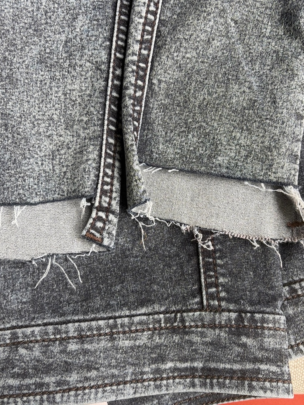 ASOS High-Rise Acid Wash Jeans - Dark Blue - Picture 8 of 9